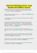 ADAP Test UPDATED ACTUAL   Exam  Questions and CORRECT Answers 