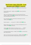ADAP Study Guide UPDATED   Exam  Questions and CORRECT Answers