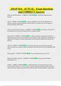 ADAP Test   ACTUAL   Exam Questions  and CORRECT Answers 