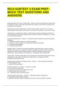 RICA SUBTEST 3 EXAM PREP - MOCK TEST QUESTIONS AND ANSWERS 