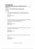 Test Bank For Project Management in Practice&comma; 7th Edition by Jack R&period; Meredith&comma; Scott M&period; Shafer