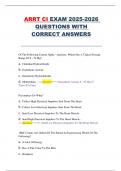 ARRT CI EXAM 2025-2026  QUESTIONS WITH  CORRECT ANSWERS 