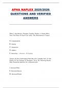 APHA NAPLEX 2025&sol;2026  QUESTIONS AND VERIFIED  ANSWERS
