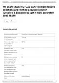 ttt1 Exam &lpar;2025&rpar; ACTUAL EXAM comprehensive questions and verified accurate solution &lpar;Detailed & Elaborated&rpar; &vert;get it 100&percnt; accurate&excl;&excl; 2025 TEST&excl;&excl;