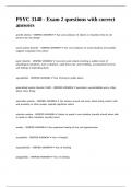 PSYC 3140 - Exam 2 questions with correct answers