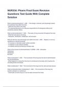 NUR334&colon; Pharm Final Exam Revision Questions Test Guide With Complete Solution