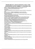 PROBABILITY AND STATISTICS&comma; WGU C955 