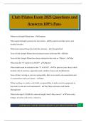Club Pilates Exam 2025 Questions and Answers 100&percnt; Pass