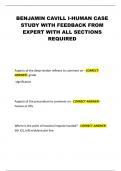 BENJAMIN CAVILL I-HUMAN CASE STUDY WITH FEEDBACK FROM EXPERT WITH ALL SECTIONS REQUIRED