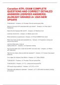Canadian ATPL EXAM COMPLETE QUESTIONS AND CORRECT DETAILED ANSWERS &lpar;VERIFIED ANSWERS&rpar; &vert;ALREADY GRADED A&plus; 2025 NEW UPDATE