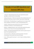 Nevada C2 Test 2025 Questions and Answers 100&percnt; Pass