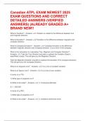 Canadian ATPL EXAM NEWEST 2025 EXAM QUESTIONS AND CORRECT DETAILED ANSWERS &lpar;VERIFIED ANSWERS&rpar; &vert;ALREADY GRADED A&plus; BRAND NEW&excl;&excl;