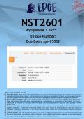 NST2601 Assignment 1 &lpar;ANSWERS&rpar; 2025 - DISTINCTION GUARANTEED