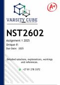NST2602 Assignment 1 &lpar;DETAILED ANSWERS&rpar; 2025 - DISTINCTION GUARANTEED