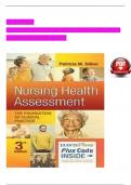 Test Bank for Nursing Health Assessment&colon; The Foundation of Clinical Practice Third Edition by Patricia M&period; Dillon PhD RN &lpar;Author&rpar; &lpar;All Chapters Covered&rpar; &lpar;Complete Guide with answers&rpar; &lpar;Graded A&plus;&rpar;  UPDATED 2025