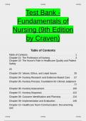 Test Bank - Fundamentals of Nursing &lpar;9th Edition by Craven&rpar;