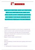 NRNP 6645 MIDTERM&comma; NRNP 6645 MIDTERM&comma; NRNP 6645 MIDTERM EXAM&comma; NRNP 6645 FINAL EXAM LATEST VERSIONS QUESTIONS AND CORRECT DETAILED ANSWERS WITH RATIONALES&sol;NRNP6645 PSYCHOTHERAPY