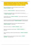 HUMAN DISEASES FINAL EXAM STUDY GUIDE WITH CORRECT VERIFIED&sol;CONFIRMED ANSWERS LATEST UPDATED 2024&sol;2025 A COMPLETE EXAM BEST RATED TO SCORE A&plus; FOR PASS