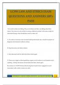 LCSW LAW AND ETHICS EXAM QUESTIONS AND ANSWERS 100&percnt; PASS