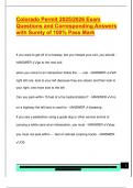 Colorado Permit 2025&sol;2026 Exam  Questions and Corresponding Answers  with Surety of 100&percnt; Pass Mark 