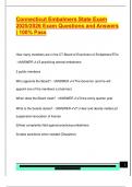 Connecticut Embalmers State Exam  2025&sol;2026 Exam Questions and Answers  &vert; 100&percnt; Pass