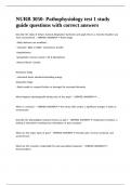 NURB 3050- Pathophysiology test 1 study guide questions with correct answers
