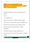 DBMS 110 Final 2025&sol;2026 Exam  Questions and Detailed Answers &vert; Get it  100&percnt; Correct Answers 