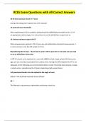 RCES Exam Questions with All Correct Answers