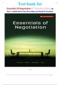 Test bank for Essentials Of Negotiation 4th Canadian Edition by Roy J&period; Lewicki&comma; Kevin Tasa&comma; Bruce Barry and David M&period; Saunders isbn-9781260065879 Complete Latest Guide Graded A&plus;