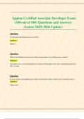 Appian Certified Associate Developer Exam &lpar;100 out of 100&rpar; Questions and Answers &lpar;Latest 2025&sol; 2026 Update&rpar;