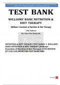 Test bank for williams basic nutrition and diet therapy 15th Edition by Staci Nix McIntosh All chapters