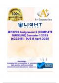 SEP3702 Assignment 2 &lpar;COMPLETE GUIDELINE&rpar; Semester 1 2025 &lpar;622248&rpar; - DUE 15 April 2025&semi; 100&percnt; trusted&comma; comprehensive and complete reliable solution with clear explanation