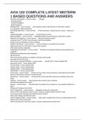 AVIA 102 COMPLETE LATEST MIDTERM 1 BASED QUESTIONS AND ANSWERS