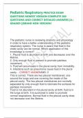 Pediatric Respiratory PRACTICE EXAM  QUESTIONS NEWEST VERSION COMPLETE 200  QUESTIONS AND CORRECT DETAILED ANSWERS &vert;A&plus;  GRADED &vert;&vert;BRAND NEW VERSION&excl;          The pediatric nurse is reviewing anatomy and physiology  in order to have a better understanding o
