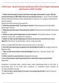 CAISS Exam - Head &lpar;Cranium and Brain&rpar; 2025&sol;2026 Chapter Questions  and Answers 100&percnt; Verified
