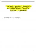Test Bank for Leading and Managing in Nursing&comma; 8th Edition &lpar;Yoder-Wise&comma; 2024&rpar; Chapter 1-25 &vert; All Chapters