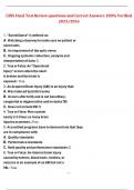 CBIS Final Test Review questions and Correct Answers 100&percnt; Verified 2025&sol;2026