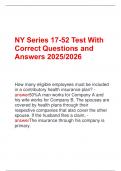        NY Series 17-52 Test With Correct Questions and Answers 2025&sol;2026