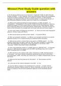 Missouri Post Study Guide question with answers