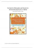 Test Bank For Philosophies and Theories for Advanced Nursing Practice 3rd Edition All Chapters &vert;A&plus; ULTIMATE GUIDE 2022