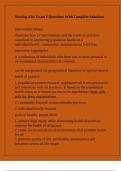 Nursing 434&colon; Exam 1 Questions With Complete Solutions