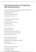 MI Title Exam Practice Test Questions With Solved Solutions&period;