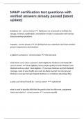 NAHP certification test questions with verified answers already passed &lpar;latest update&rpar;
