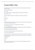 Practice RBC 2 Test questions and answers with solutions