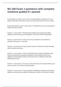 NU 100 Exam 1 questions with complete solutions graded A&plus; passed