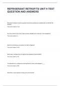 REFRIGERANT RETROFITS UNIT 9 TEST QUESTION AND ANSWERS
