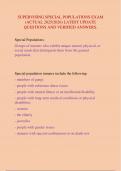 SUPERVISING SPECIAL POPULATIONS EXAM &lpar;ACTUAL 2025&sol;2026&rpar; LATEST UPDATE QUESTIONS AND VERIFIED ANSWERS&period;