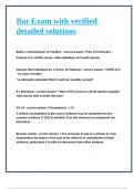 Bar Exam with verified detailed solutions
