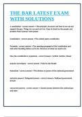 THE BAR LATEST EXAM WITH SOLUTIONS