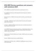 EPA RRP Review questions and answers with solutions 2025